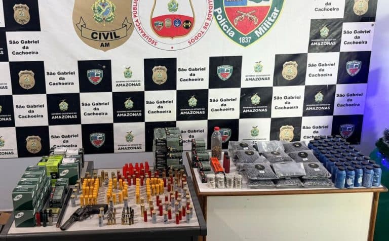 Homem é preso por comércio ilegal de 614 munições em São Gabriel da Cachoeira