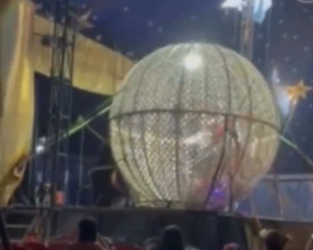 Mulher fica ferida após acidente durante apresentação do “Globo da Morte” em circo no Piauí