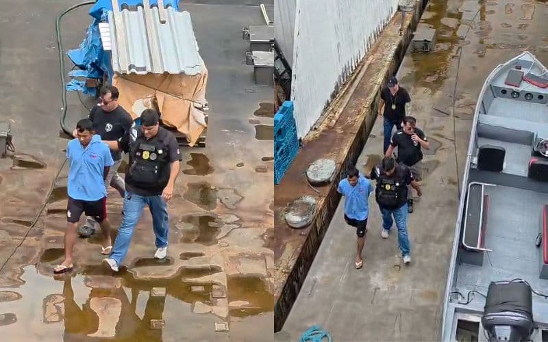 VÍDEO: Suspeito de matar amigo a facadas em embarcação é preso em Manaus