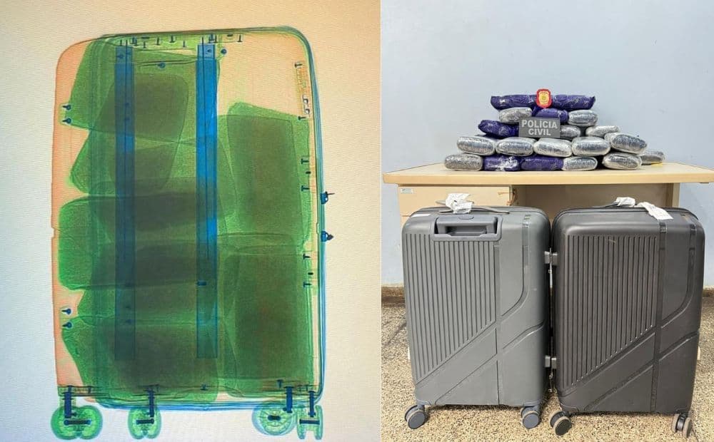 Grupo é preso tentando despachar malas com 40kg de drogas no aeroporto de Tefé