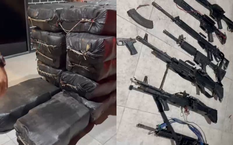 Operação no Rio Solimões resulta na apreensão de 4 toneladas de drogas e arsenal de guerra