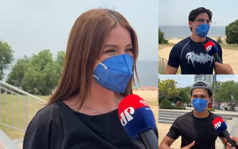 Influenciadores Carla Evellyn e Rodrigo comentam como lidam com a fumaça em Manaus