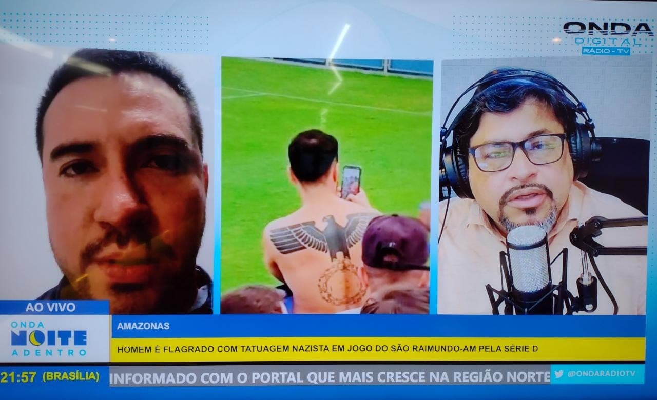 Torcedor com tatuagem nazista é identificado como André Lucas