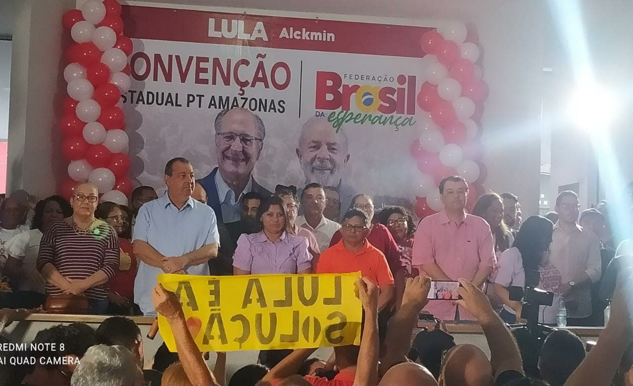 Convenção estadual do PT oficializa apoio a Eduardo Braga nas eleições