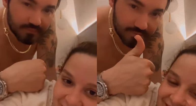 Maiara aparece na cama com Fernando, após terminarem 10 vezes