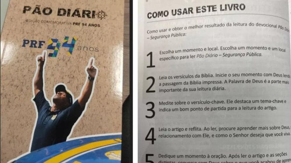 Governo federal distribui livros para “assistência espiritual” à PRF