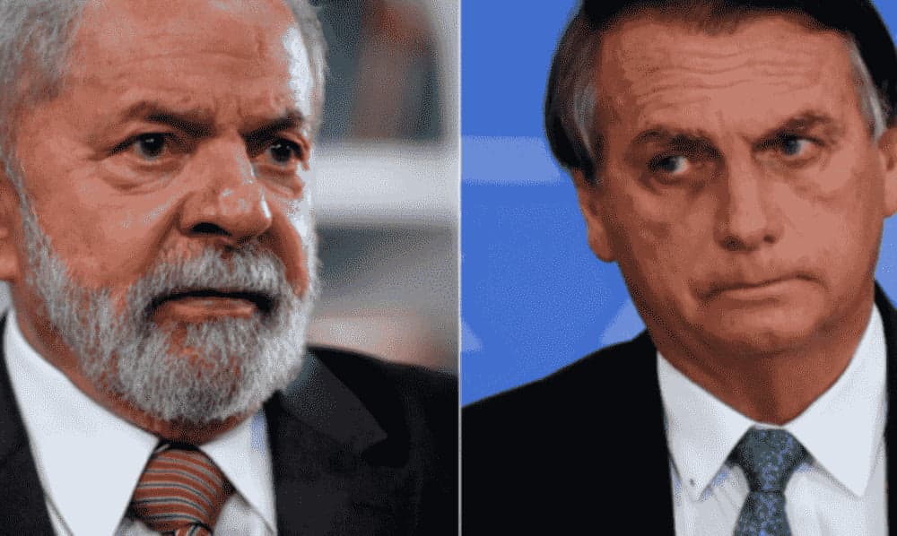 BTG/Pactual: Lula tem 45% das intenções de voto e Bolsonaro 34%
