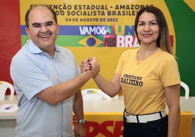 Ricardo Nicolau anuncia Cristiane Balieiro como candidata a vice-governadora