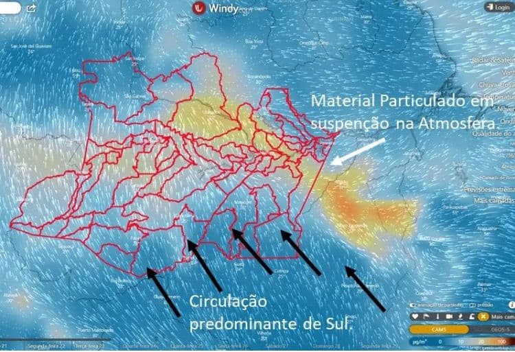 Manaus amanhece com nuvem de fumaça oriunda de queimadas