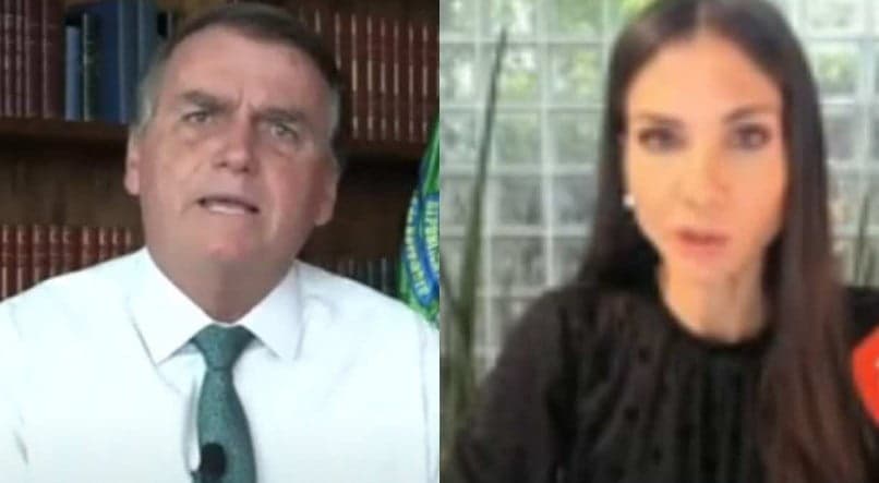 Bolsonaro discute com jornalista sobre imóveis: “Seu marido vota em mim”