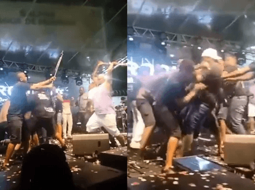 Vídeo: Integrantes do Psirico e Samba Trator se agridem no palco