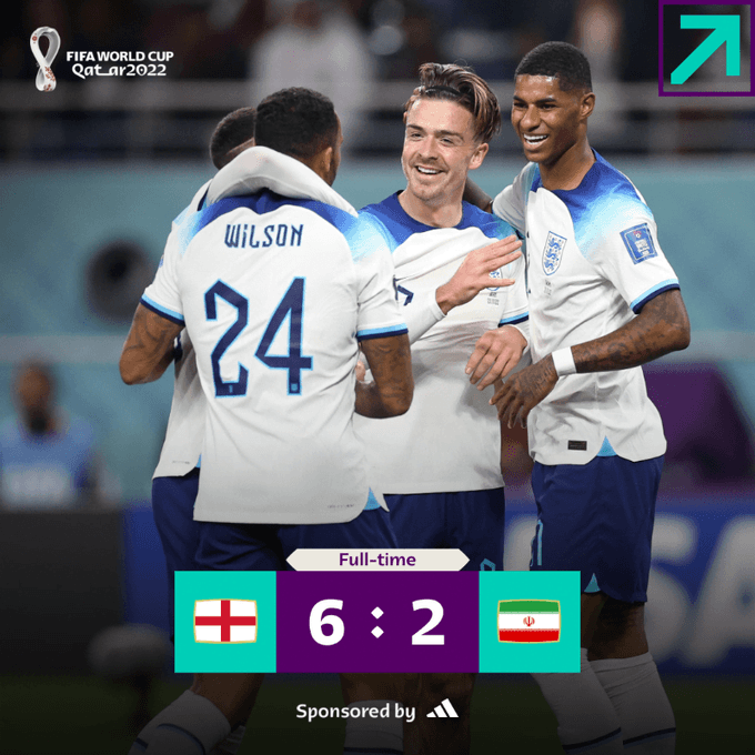 Em jogo apitado por Claus, Inglaterra goleia o Irã