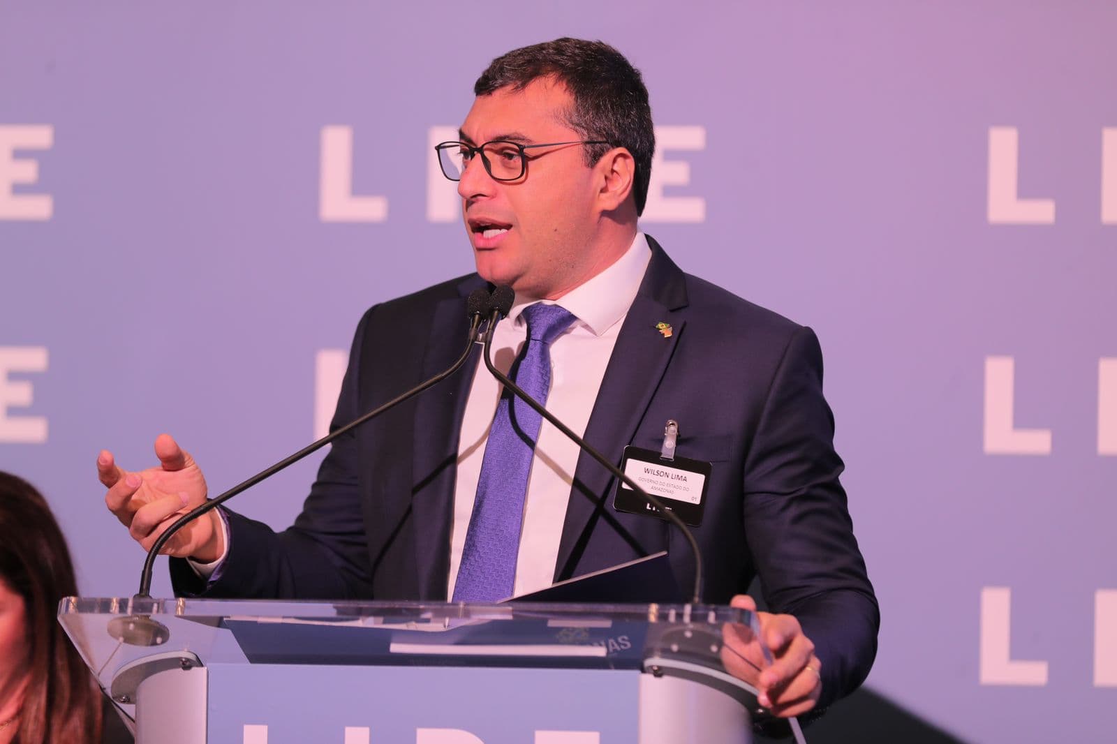 Nos EUA, Wilson Lima fala a empresários sobre desenvolvimento sustentável