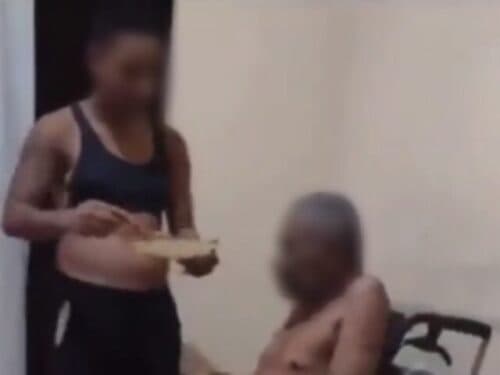 VÍDEO: Filha é flagrada agredindo o próprio pai idoso e cadeirante
