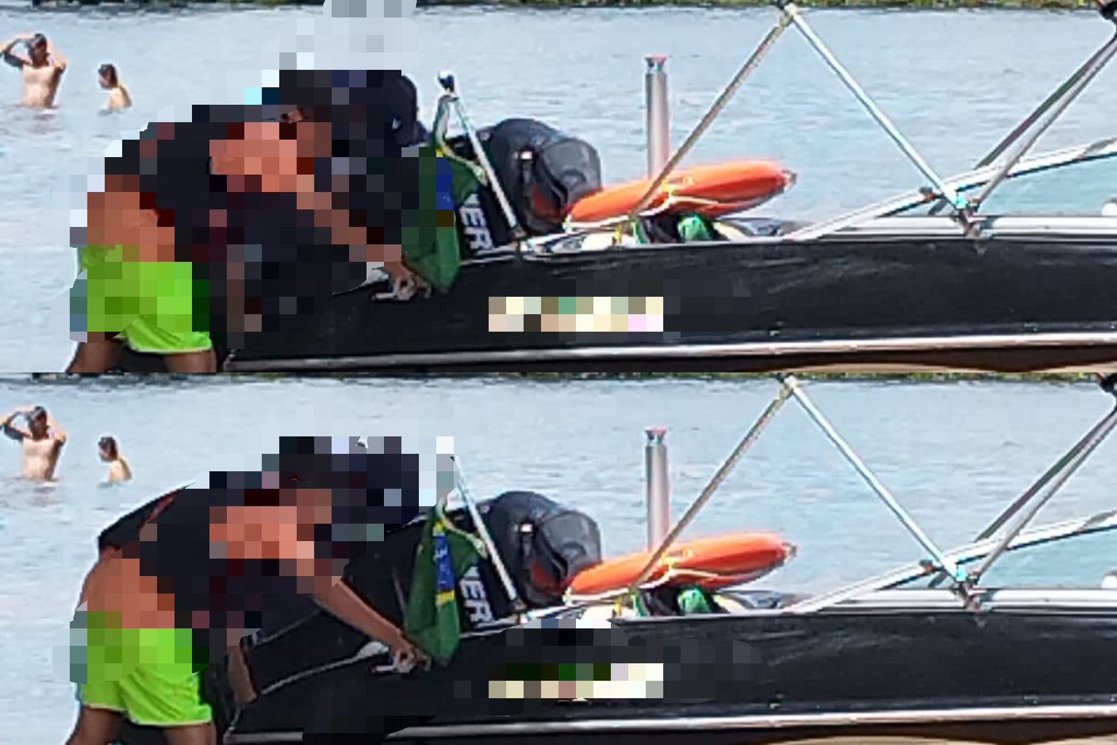 VÍDEO: Criança é flagrada pilotando lancha em praia do Amazonas