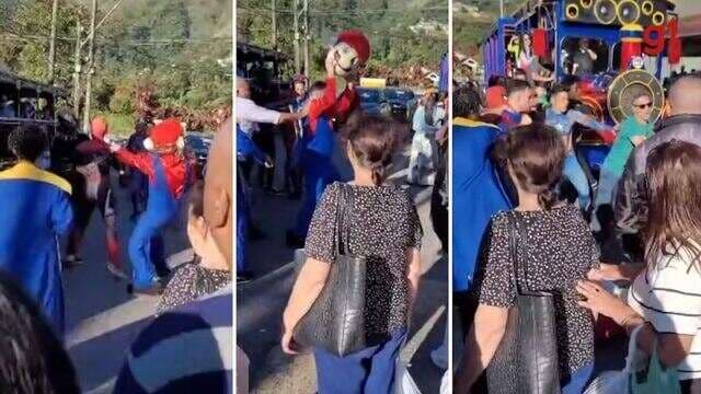 VÍDEO: “Multiverso da confusão” tem Homem-Aranha e Super Mario brigando no RJ