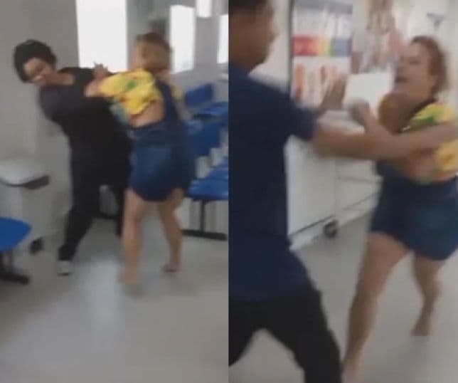 VÍDEO: mulher racista xinga e agride funcionários de posto de saúde