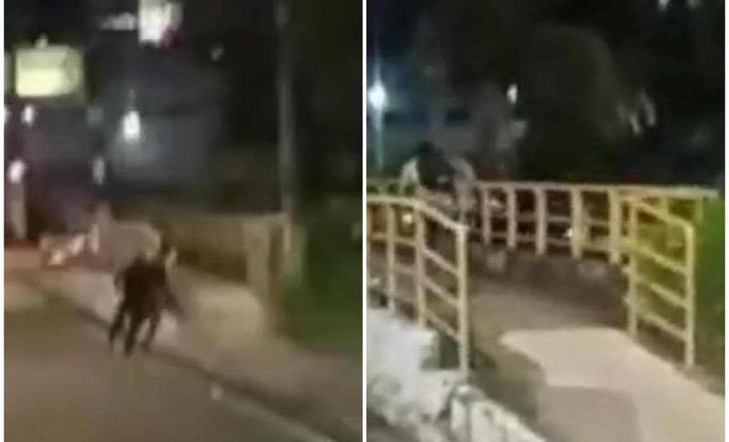 VÍDEO: Homens são flagrados tentando se esconder em mata para cometerem crimes em Manaus