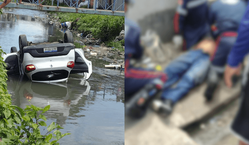 Motorista de APP morre afogado após cair com carro dentro de igarapé de Manaus