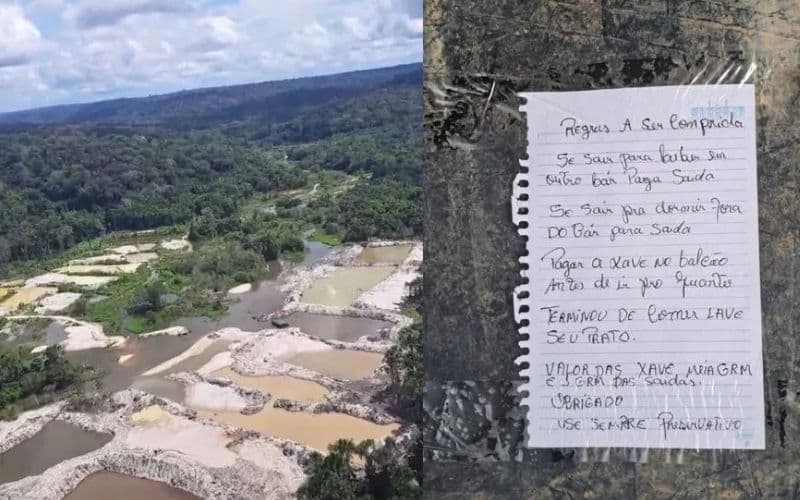 PF encontra “regras” em garimpo ilegal e suspeita de prostituição