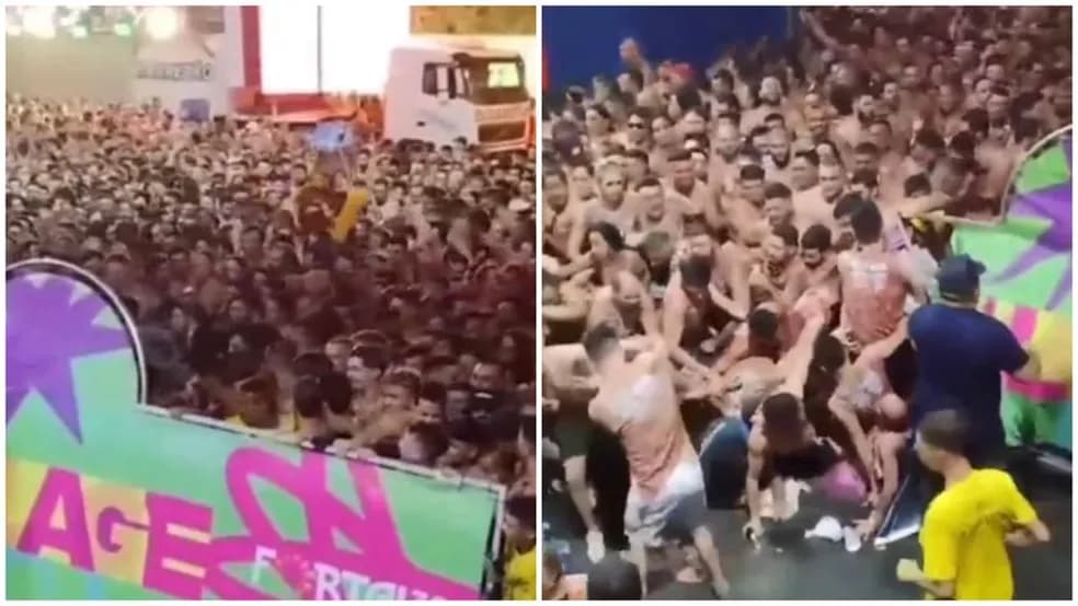 VÍDEO: Foliões são pisoteados durante bloco da Ivete Sangalo, em Fortaleza