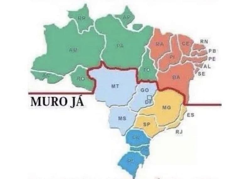 “Muro já”: Grupos separatistas aplaudem fala do governador de MG contra Norte e Nordeste