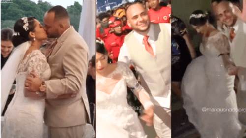 VÍDEO: Noivos levam ‘after’ do casamento para show do David Guetta no #SouManaus