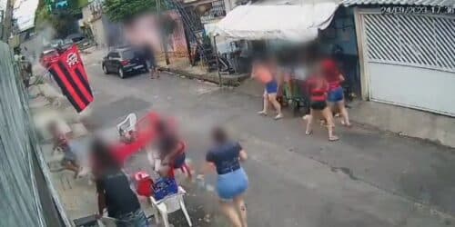 VÍDEO: Suposto integrante de facção sofre tentativa de homicídio enquanto assistia jogo, em Manaus