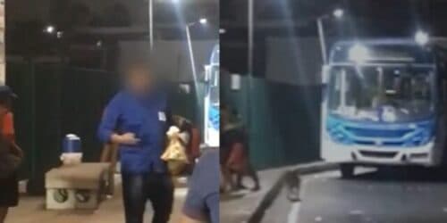 VÍDEO: Merendeiro é espancado por reclamar de van parada na frente de sua ‘banca’, em Manaus