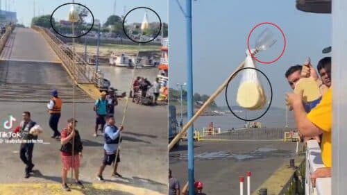 VÍDEO: Vendedores ambulantes viralizam ao fazer “Ifood” diferenciado, em porto do AM