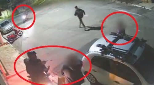 VÍDEO: Policial Civil reage a assalto e atira em bandidos, em São Paulo