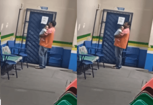 VÍDEO: Professor viraliza na web ao segurar bebê de aluna que fazia prova, no AM