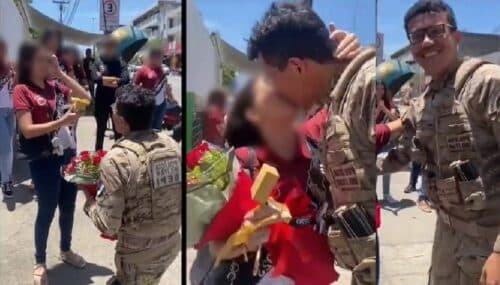 Polícia de PE vai investigar PM que causou polêmica em pedido de casamento na saída da escola