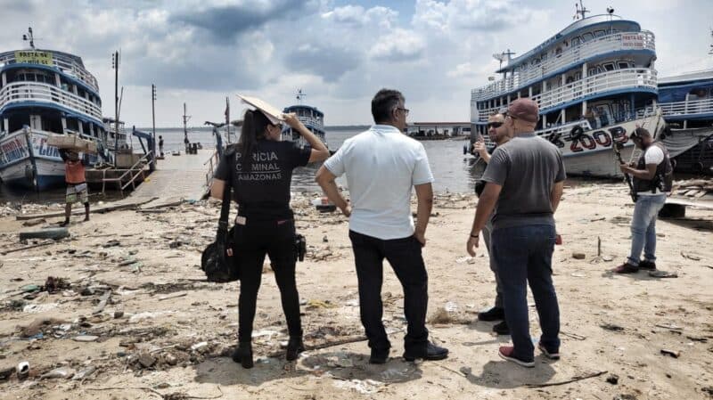 Terceira ossada humana é achada em praia do Porto da Manaus Moderna