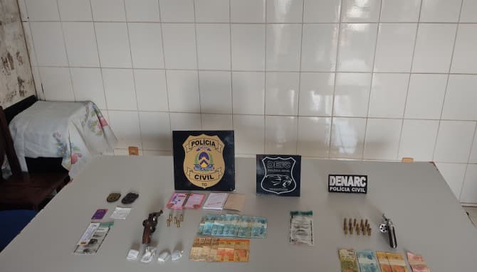 Polícia Civil prende traficantes com armas de fogo, drogas e munições em Guaraí, no TO