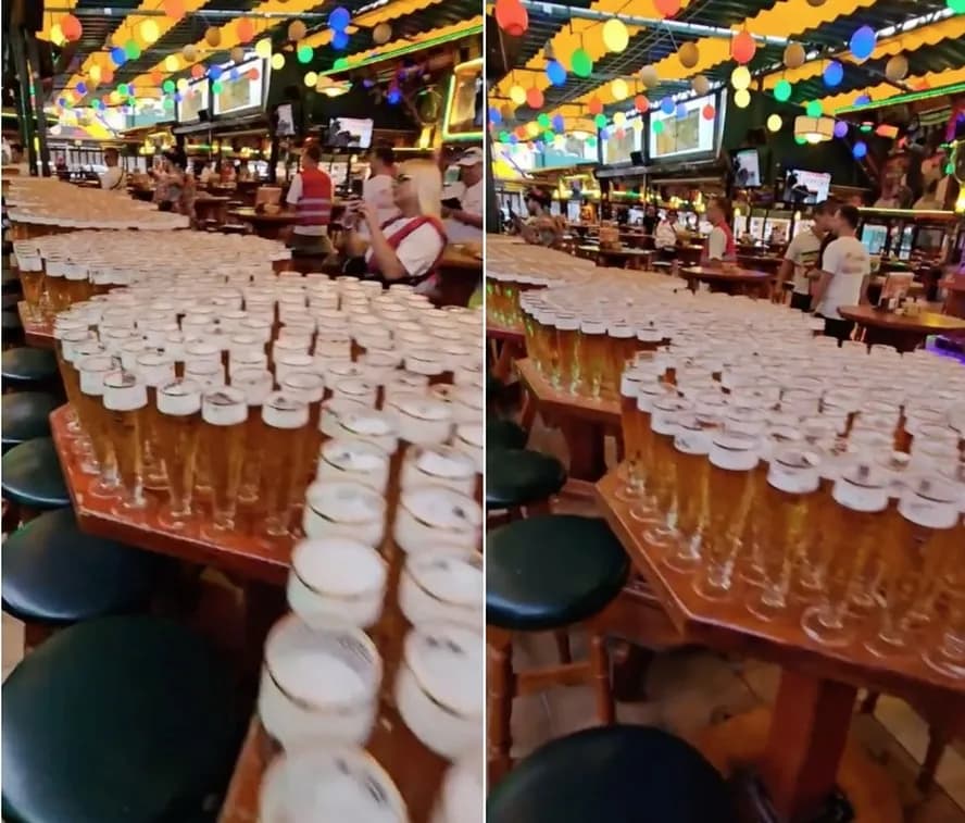 Grupo de alemães bate recorde mundial ao pedir 1.234 cervejas