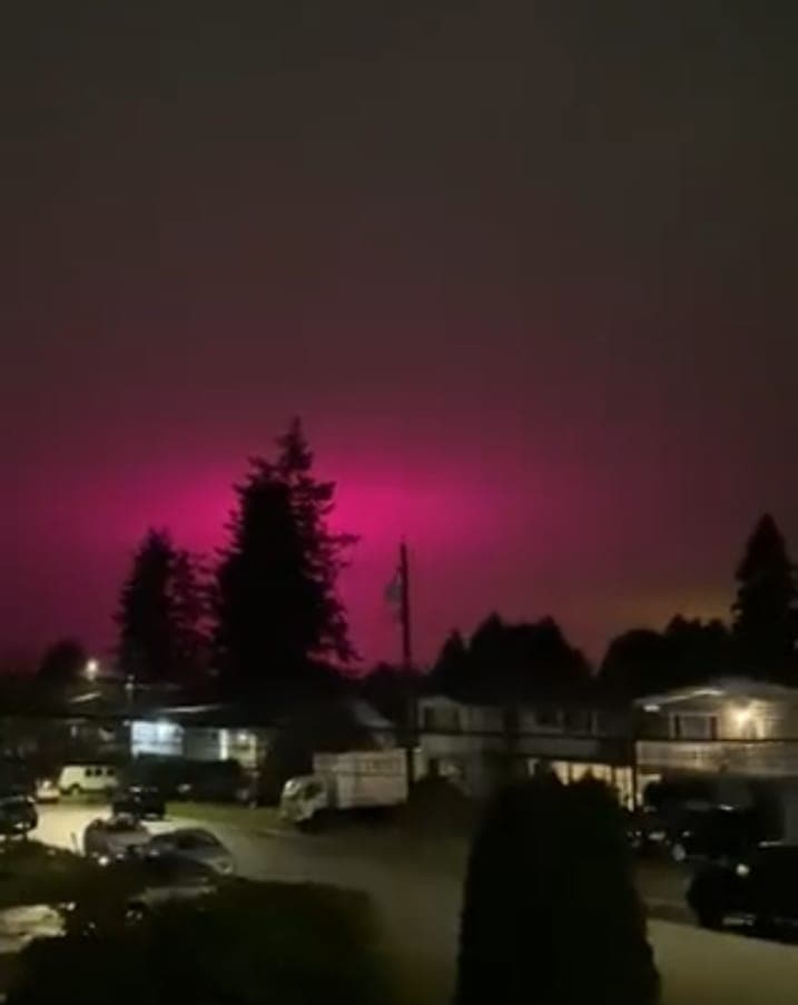 VÍDEO: Luzes na produção de maconha deixam céu cor de rosa, no Canadá