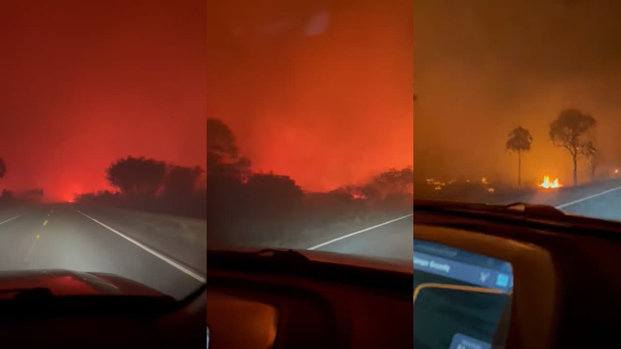 VÍDEO: Incêndios no Pantanal fazem BR-262 virar ‘corredor de fogo’