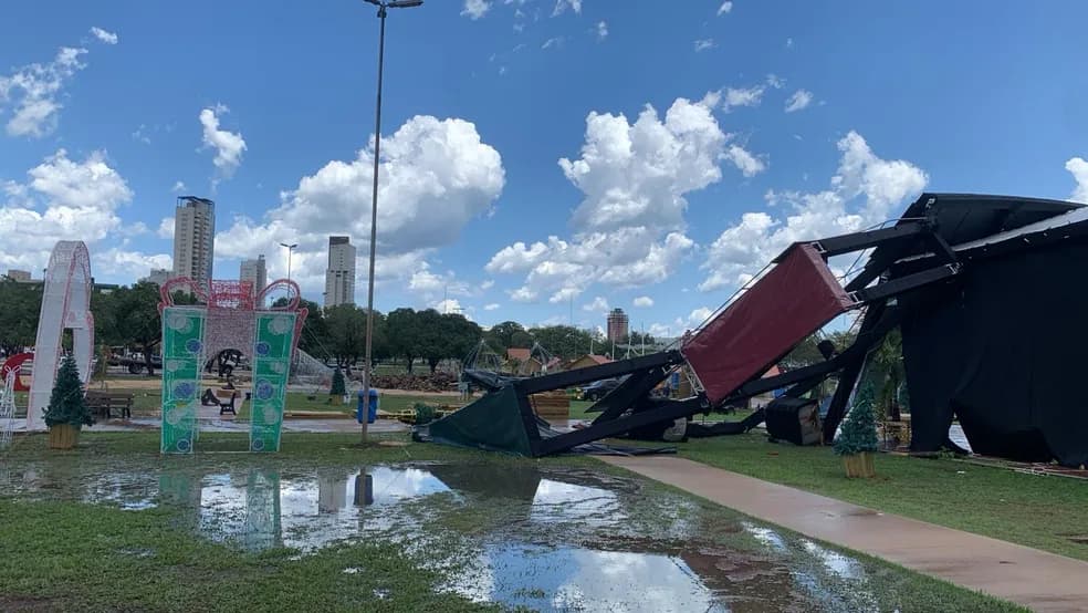 Temporal resulta em cortes de energia e prejuízos estruturais em Palmas