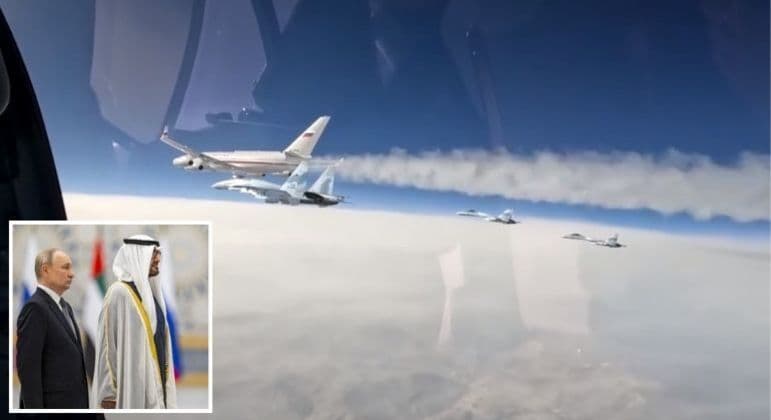 VÍDEO: Temendo ataque, Putin viaja escoltado por caças russos