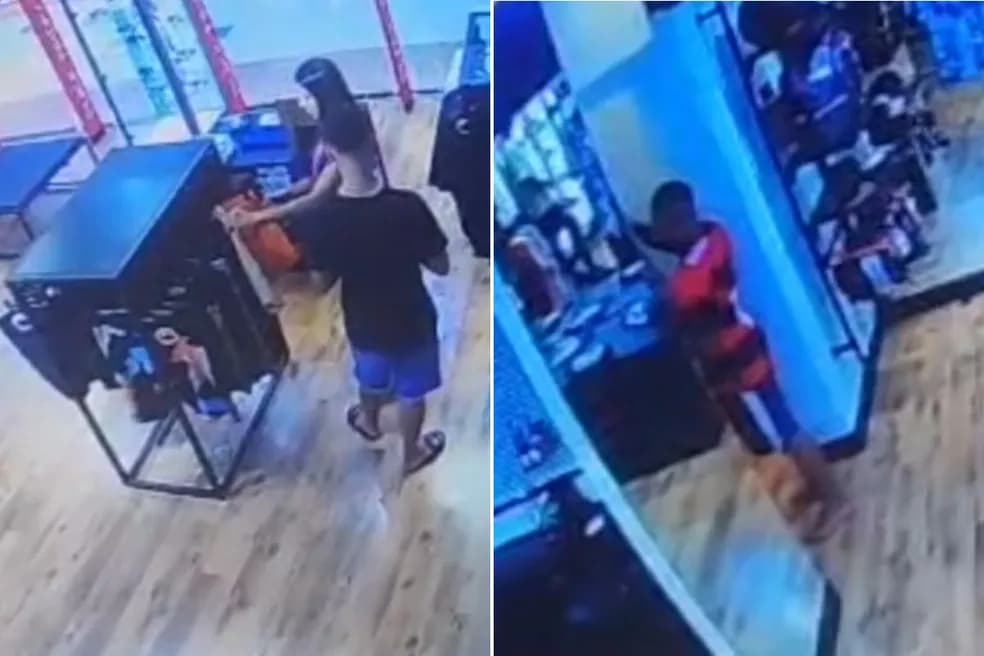 Grávida, marido e irmão são presos ao furtar roupas horas antes de chá revelação