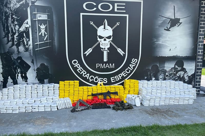 AM: mais de uma tonelada de cocaína é apreendida no rio Solimões