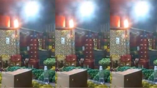 VÍDEO: Curto-circuito causa pânico e desespero em feira de Manaus