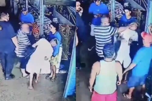 VÍDEO: Presidente de sindicato de feirantes de Manaus dá tapa na cara de homem e diz que vídeo é antigo