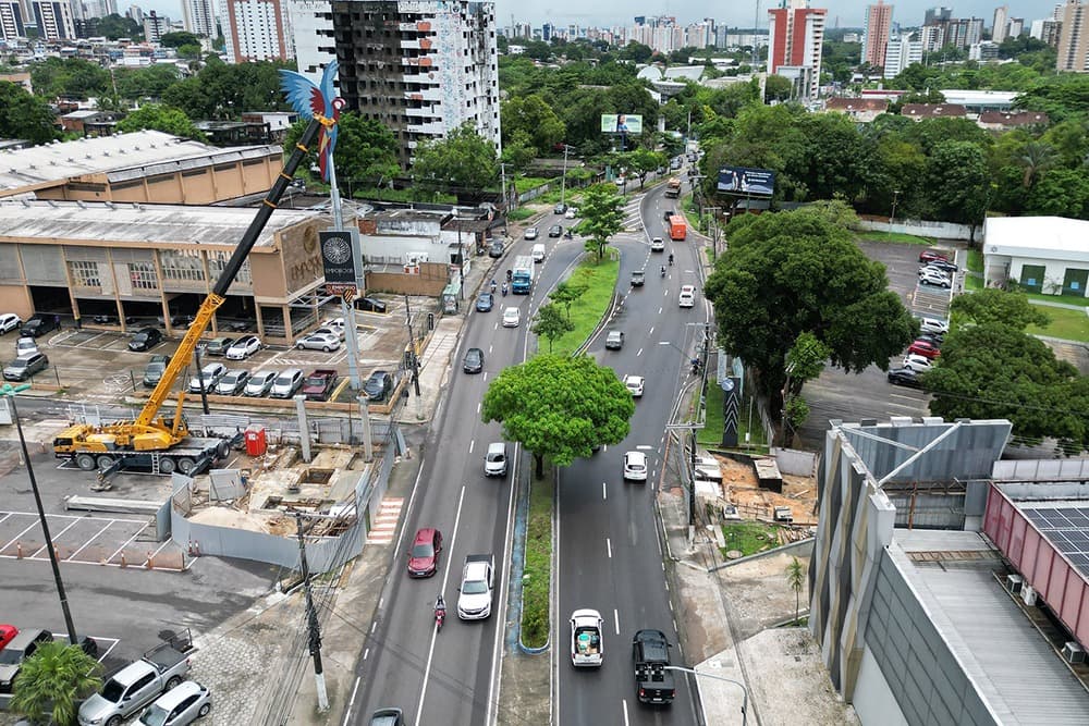 Av. Ephigênio Salles está a duas semanas da finalização de obras, diz prefeitura de Manaus
