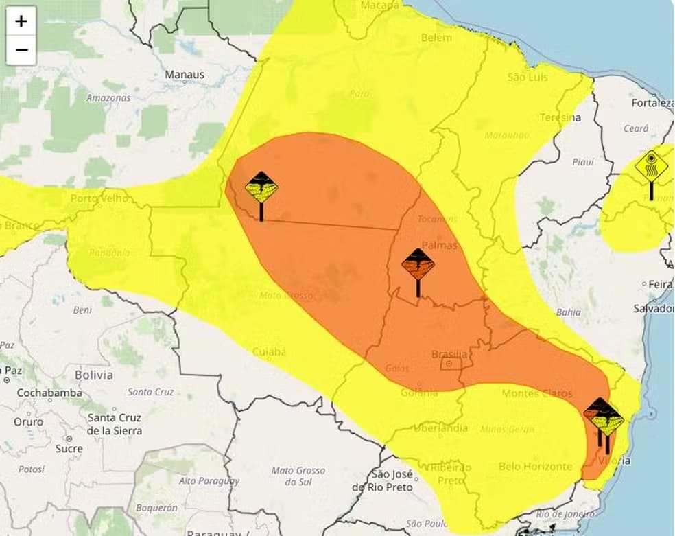 Tocantins tem alertas para tempestades na segunda semana do ano