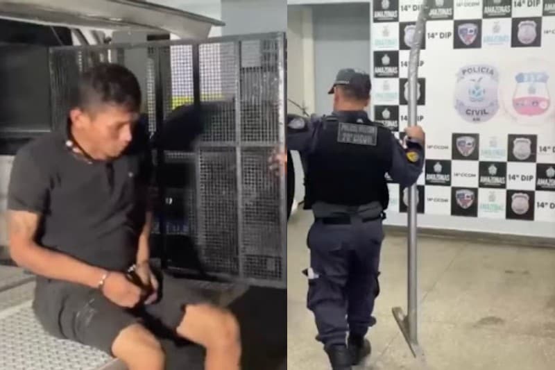 “Homem-Aranha” é preso após ser visto furtando luminária em Manaus