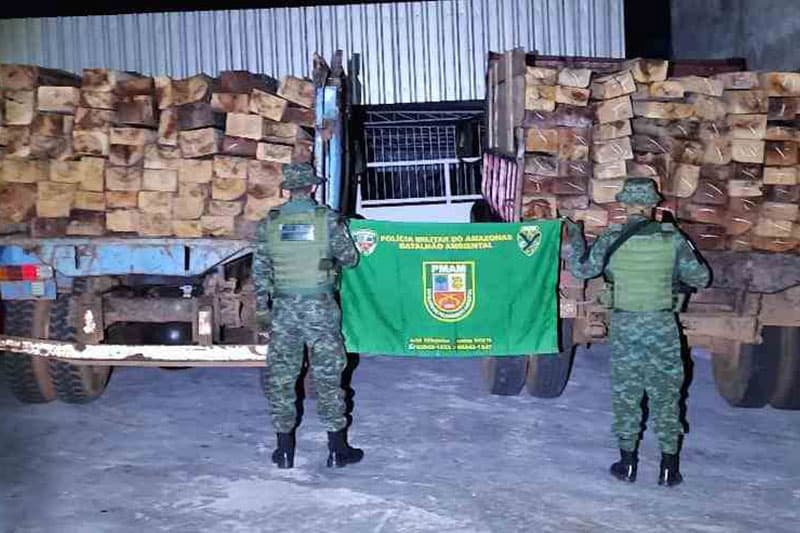 Em Manacapuru, 32 metros cúbicos de madeira serrada são apreendidos