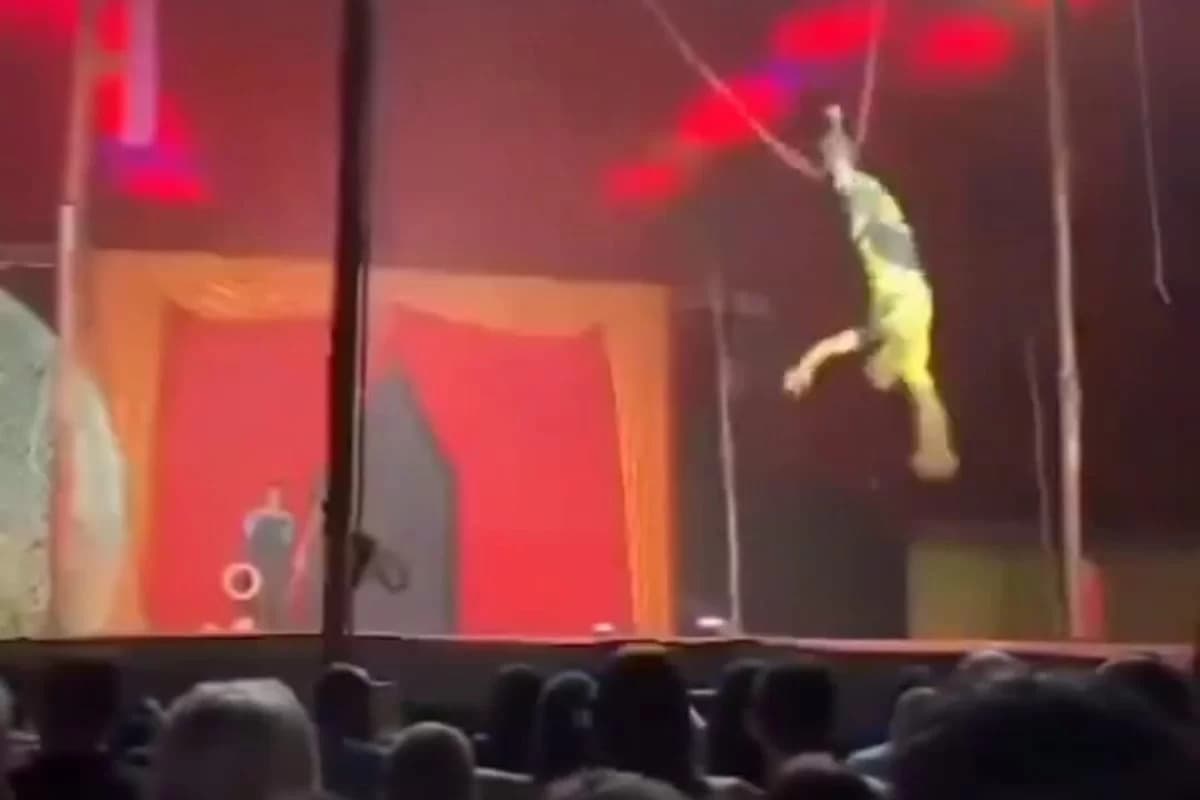 VÍDEO: Trapezista cai sobre plateia durante apresentação de circo, no Tocantins