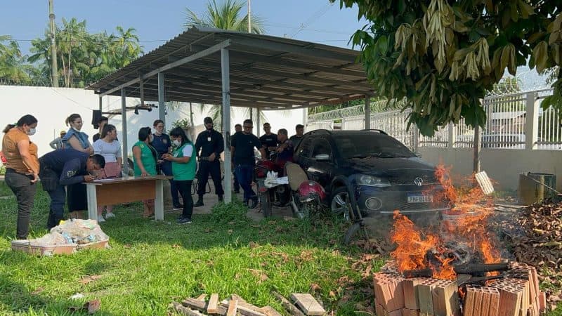 Em Maraã, 22 quilos de maconha apreendidos são incinerados